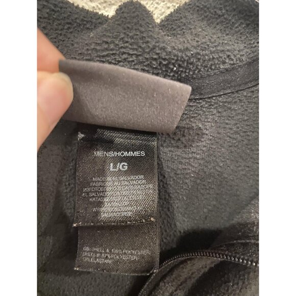The North Face Fleece Pullover Mens Large Black Quarter Zip Sleeve Pocket Logo - Picture 4 of 5